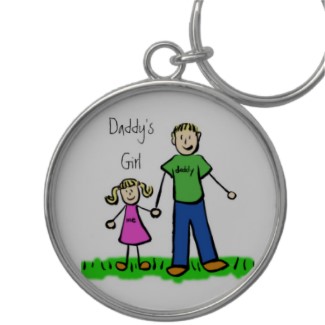 Daddy's Girl Family Art Keychain