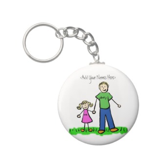 Daddy's Girl Blond Keychain (Custom Names)