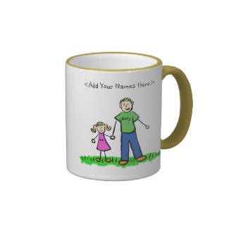Father and Daughter Blond Mug (Customize Names)