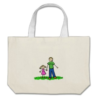 Daddy & Me (Blond) Blank Tote Bag