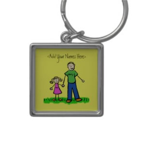 Father and Daughter Custom Keychain Gift