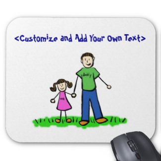 Daddy's Little Girl Mousepad (Brunette)
