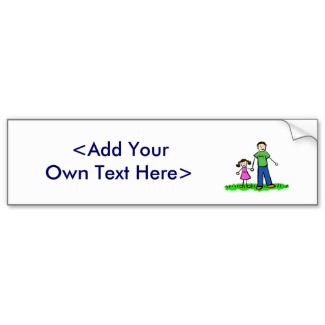 Daddy's Little Girl Bumper Sticker (Brunette)