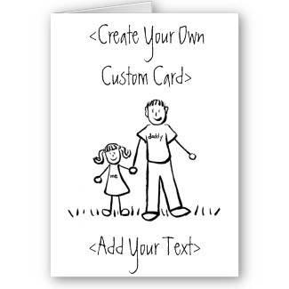Father and Daughter Greeting or Note Cards