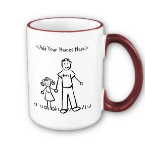 Father and Daddy's Girl Mug or Cup Custom Names