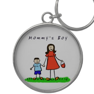Mommy's Boy Keychain (Brunette Hair)