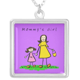 Mommy's Little Girl (Brunette) Necklace Pendant
