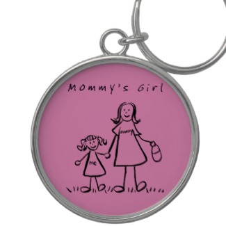 Mommy's Girl Drawing Keychain