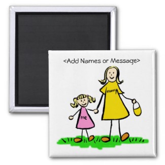 Mommy & Me - Mother and Daughter Blonde Magnets