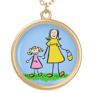Mommy and Me (Blond Family) Jewelry Necklaces