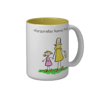 Mommy & Me Blond Little Girl Custom Gift Mug