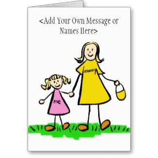 Mommy and Me Blond Card (Customize Message)