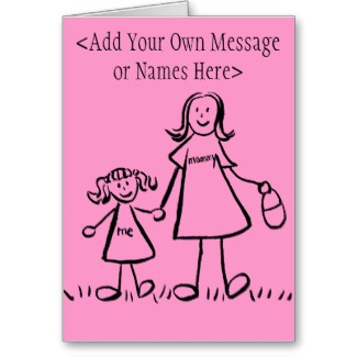 Mommy and Me Greeting Card (Customize Message)
