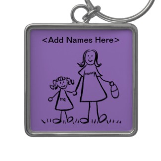 Mommy & Me Keychain (Customize Names Option)