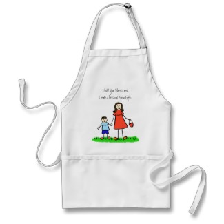 Mommy and Me Apron (Brunette -Customized Names)