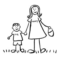 Mother and Son Drawing Family Picture