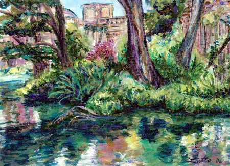 Palace of Fine Arts - Serenity (Painting) San Francisco