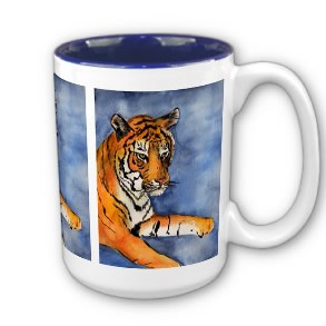Orange Bengal Tiger Art Mug or Cup Gift