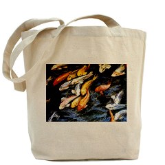 Swimming Koi Fish Canvas Bag