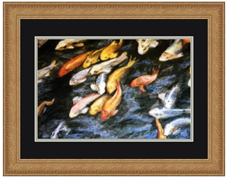 Michelle's Koi Fish Framed Poster