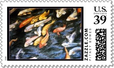Michelle's Koi Fish Stamp