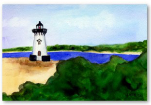 Edgartown Lighthouse Painting