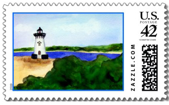 Edgartown Lighthouse Postage Stamp