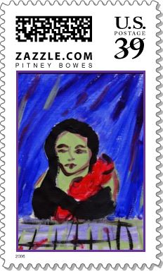 Green and Red Stamp