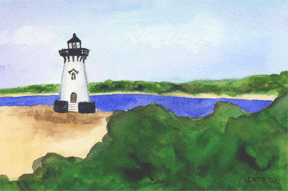 Edgartown Lighthouse Painting