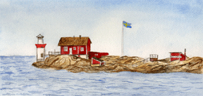 G&auml;veskar Lighthouse Painting