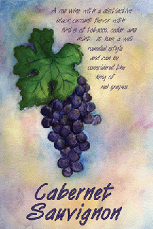 Cabernet Sauvignon Wine Grapes Painting