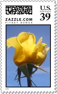 Yellow Rose Stamp