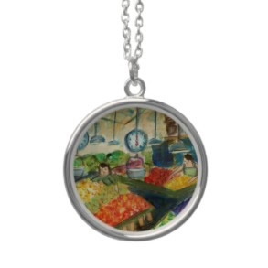 Tending the Produce Silver Necklace