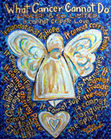 Blue & Gold Cancer Angel