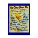Cancer Cannot Blue & Gold Magnet