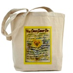 Cancer Cannot Blue & Gold Tote Bag