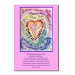 Cancer Cannot Rainbow Heart Postcard