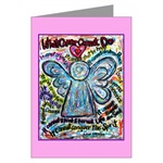 Colorful Cancer Angel Card