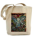 Colorful Cancer Angel Tote Bag