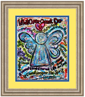 Colorful Cancer Angel Framed Poster