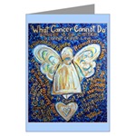 Blue & Gold Cancer Angel Card