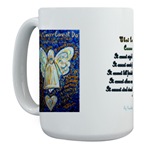 Blue & Gold Cancer Angel Mug