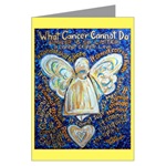 Blue & Gold Cancer Angel Card