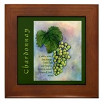 Chardonnay Wine Framed Tile