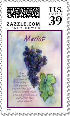 Merlot Wine Stamp
