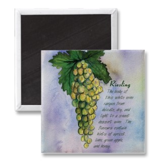 Riesling Wine Grapes Magnet magnet