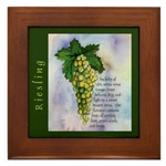 Riesling Wine Framed Tile