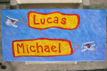 Lucas Michael Name Painting - Airplanes