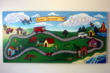 Reese Carlsson Name Painting - Racetrack